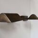 Pair of vintage adjustable wall lights, patinated brass, France 1970.