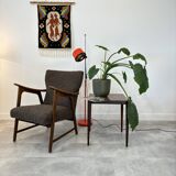 Danish teak & curly armchair