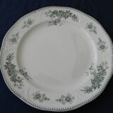 Lot de 8 assiettes à dessert en faïence boch la louviere. modèle duchesse.