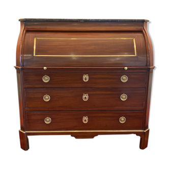 Bureau cylindre en acajou d'epoque Louis XVl XVllleme