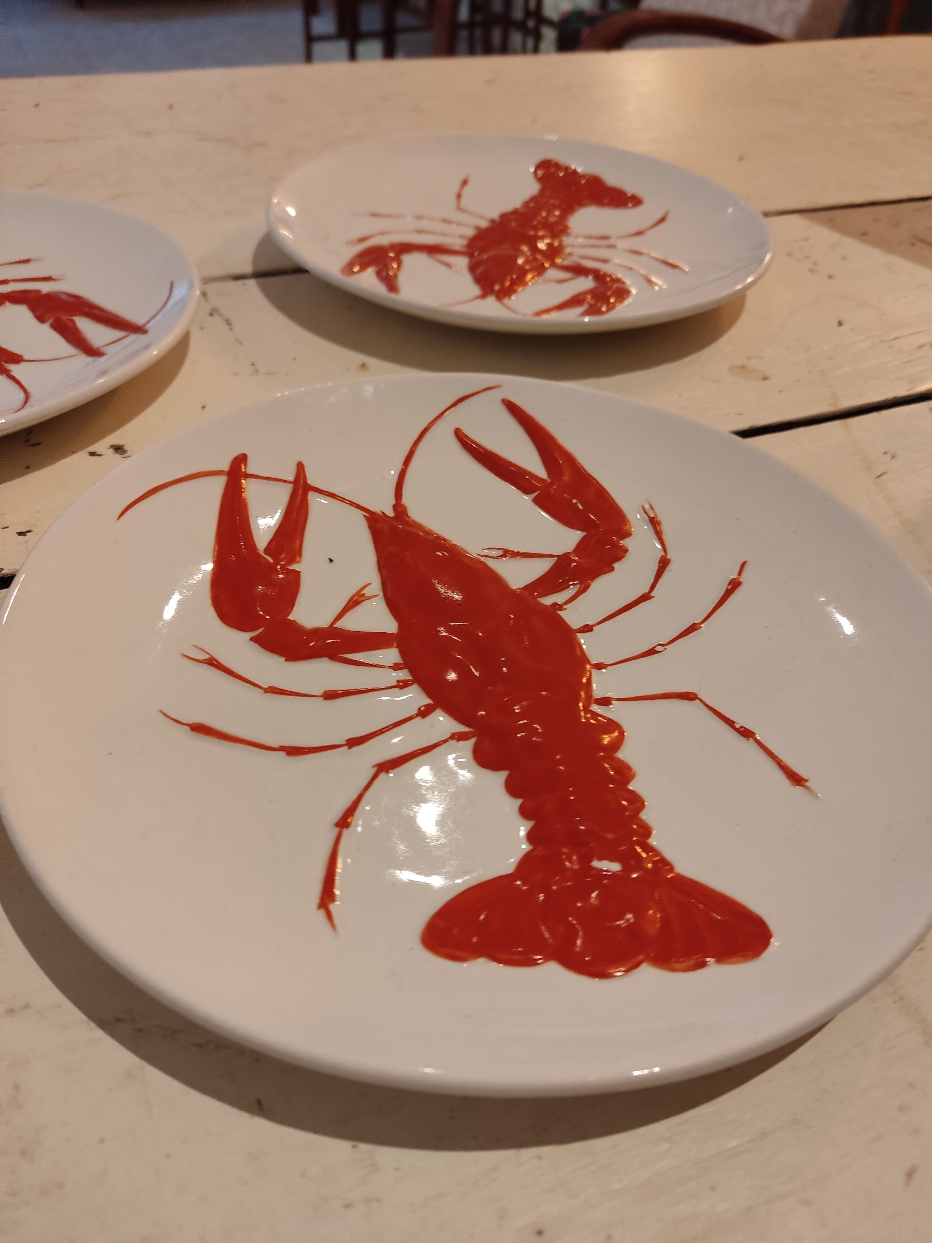 Set of 3 lobster plates