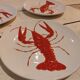 Set of 3 lobster plates