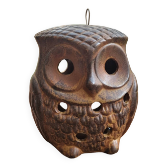 Owl ceramic tealight holder