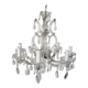 Antique crystal chandelier with 8 lights, 68 x 56 cm