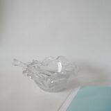 large Biot style bubbled glass mortar with pestle Design 1970