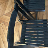 Set of 2 folding chairs in the style of Aldo Jacober.