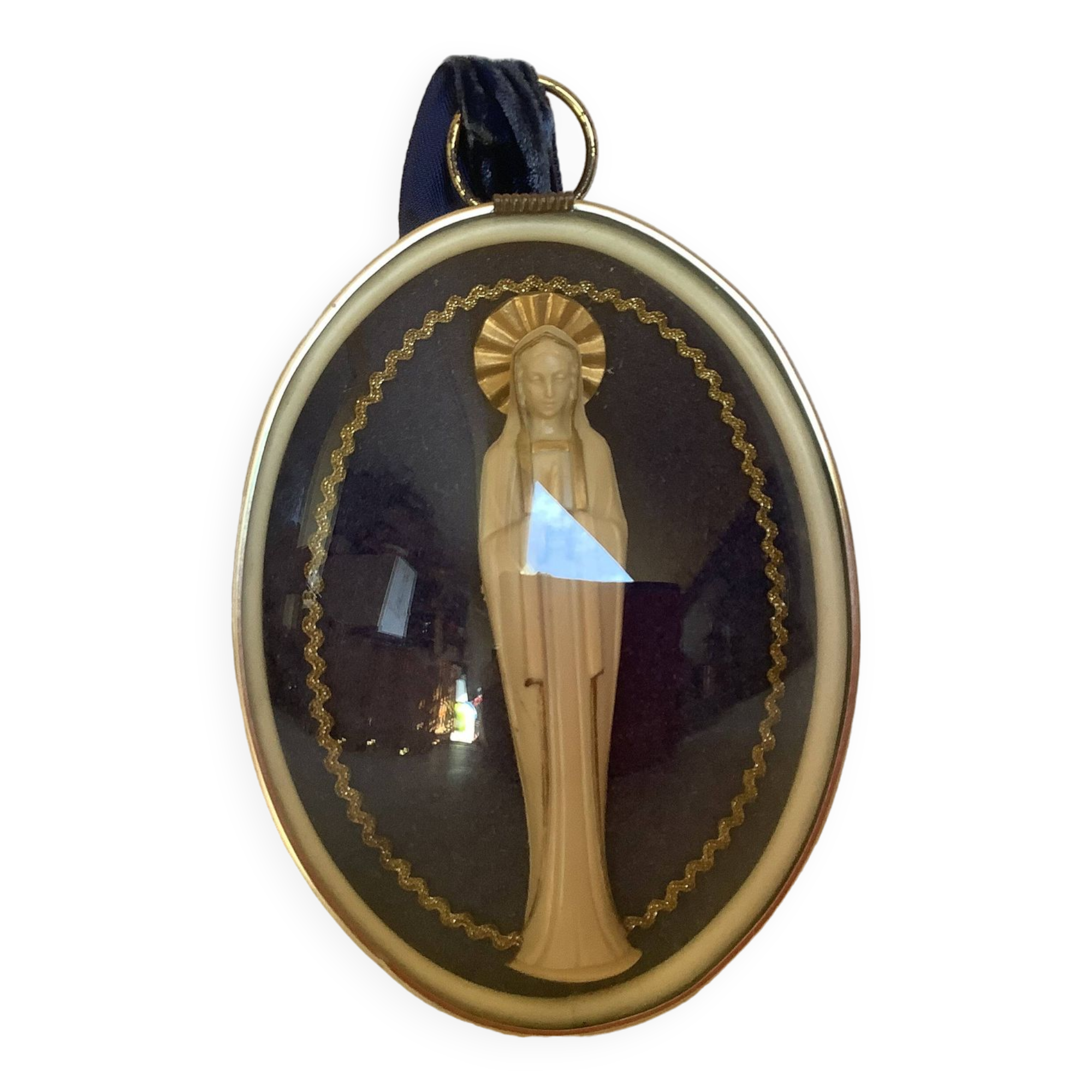 Artillux holy virgin curved glass frame