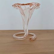 Vase trompette en verre soufflé
