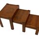 Vintage set of 3 side tables nesting pine wood 60s