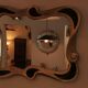 Miroir xxl néo baroque noir et doré années 80