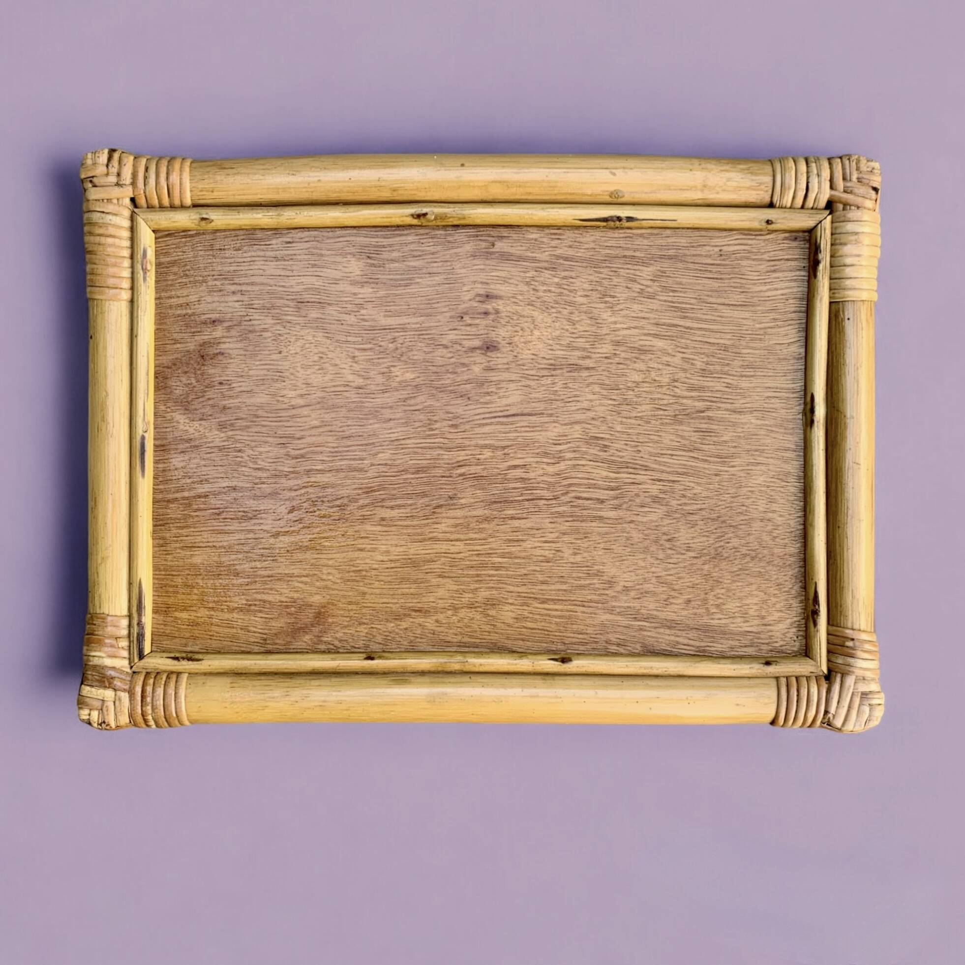 Vintage rattan and bamboo chest of drawers