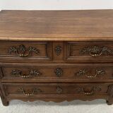 Louis XIV style chest of drawers in solid oak, 18th century