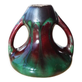 Bougeoir vase en grès flammé