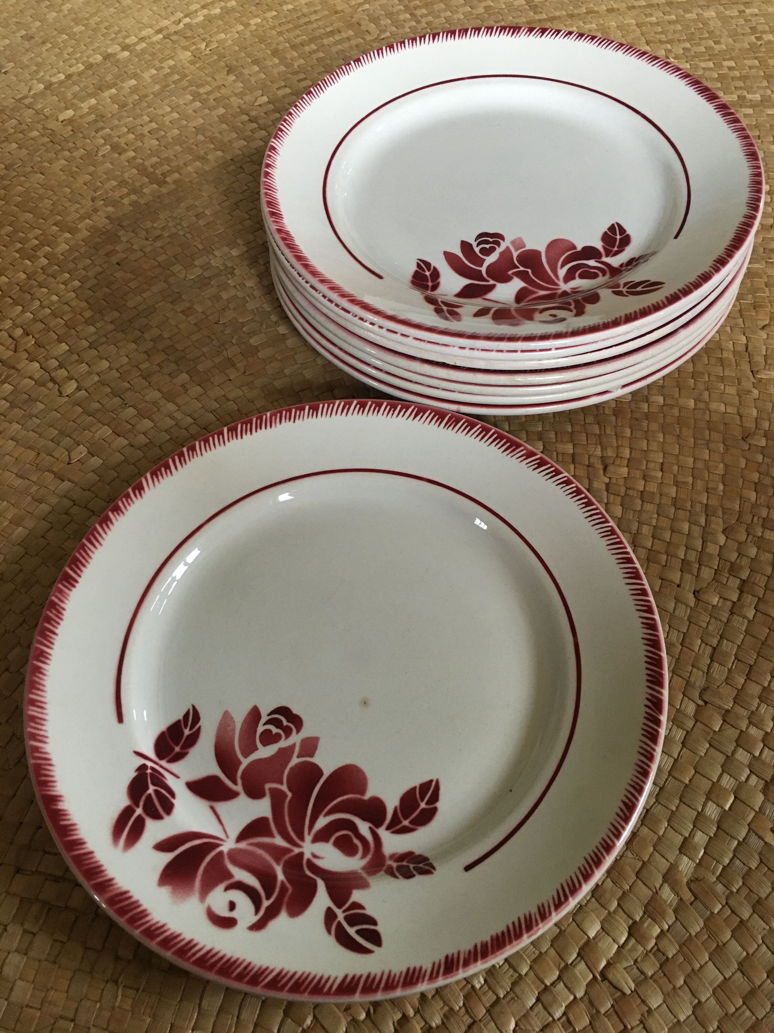 Series of 8 flat plates