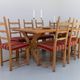Vintage danish brutalist ladder back oak dining chairs