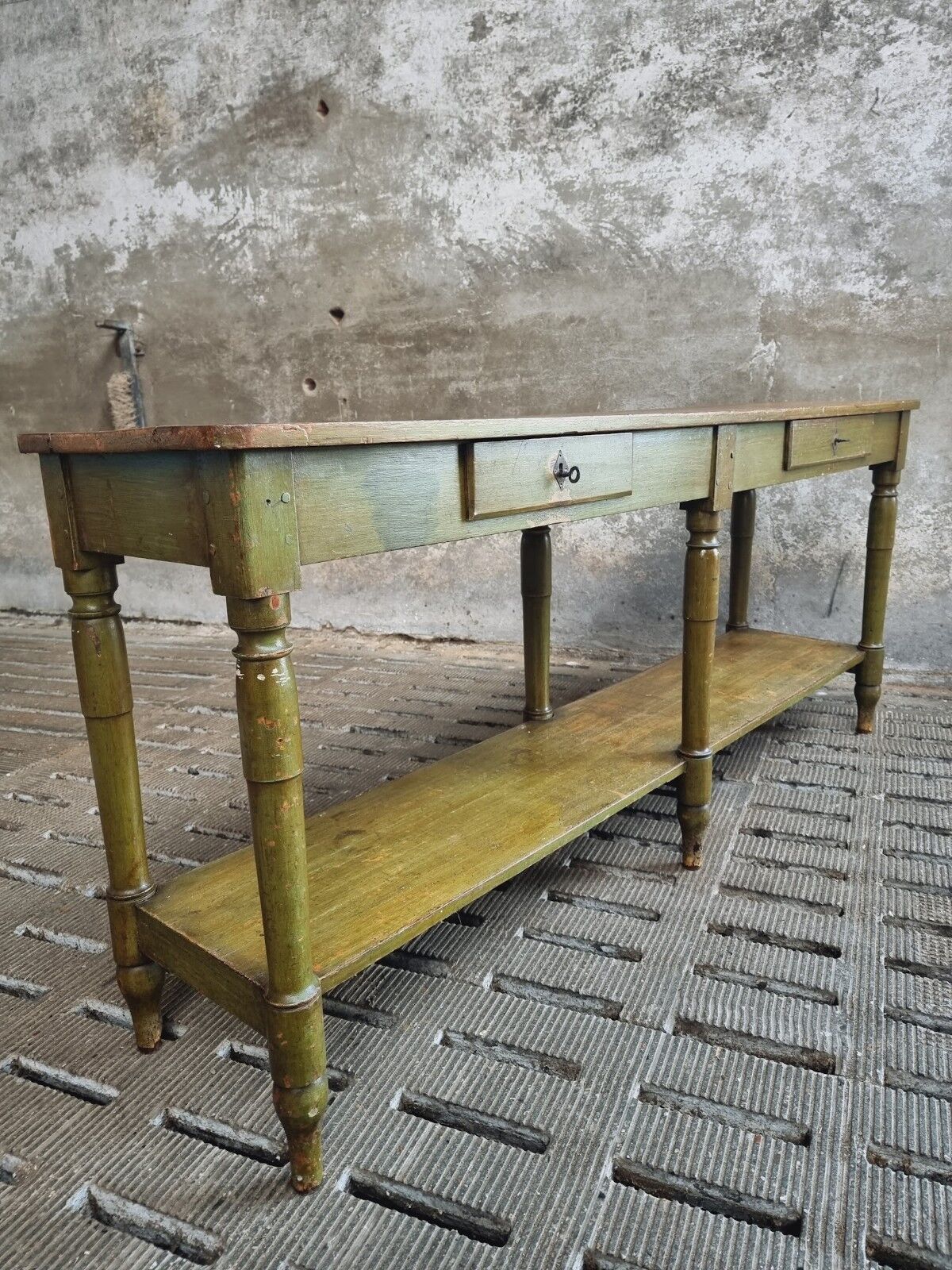 Antique counter side table wall table shop counter