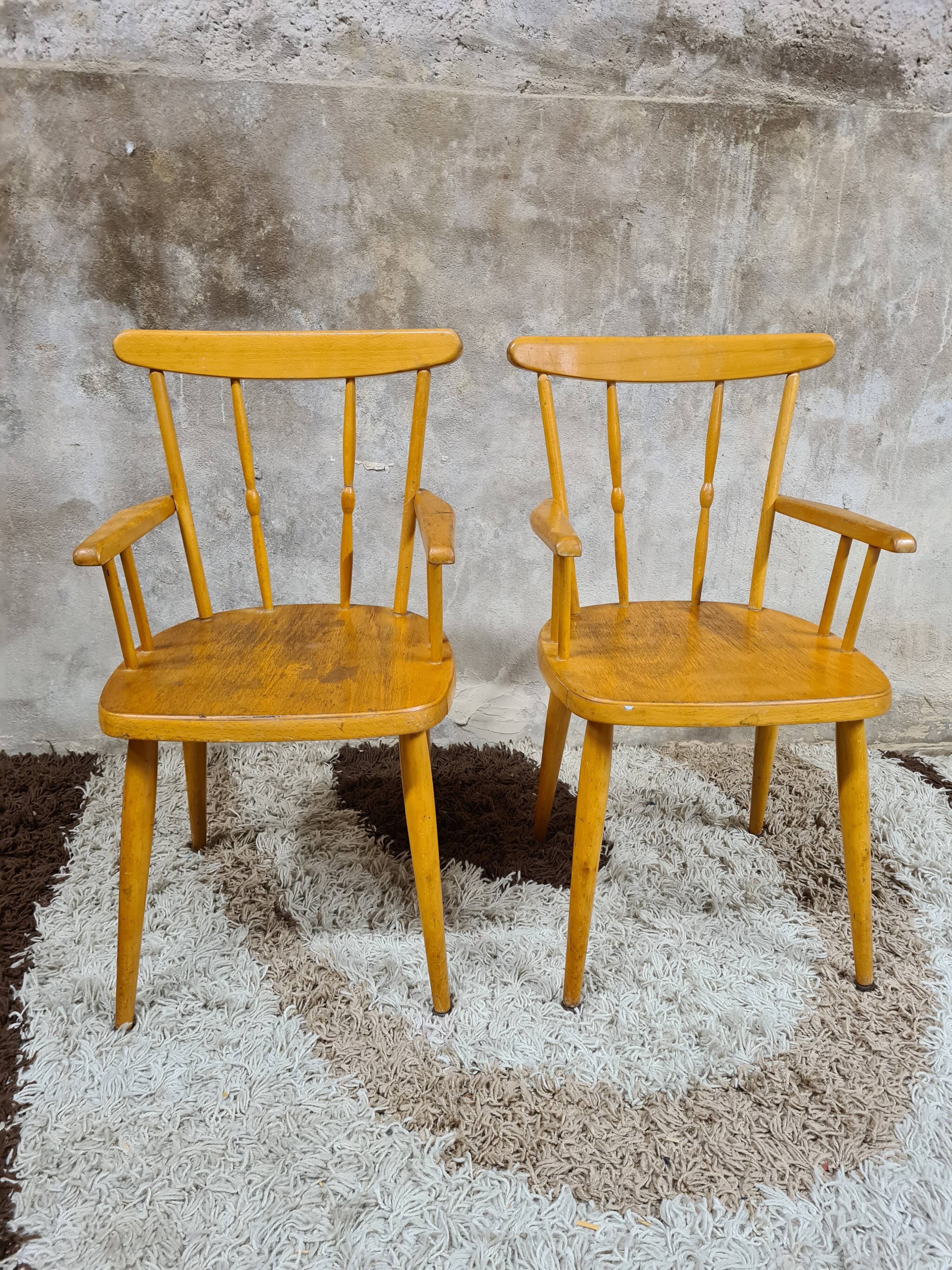 Pair of wooden armchair child Herlag