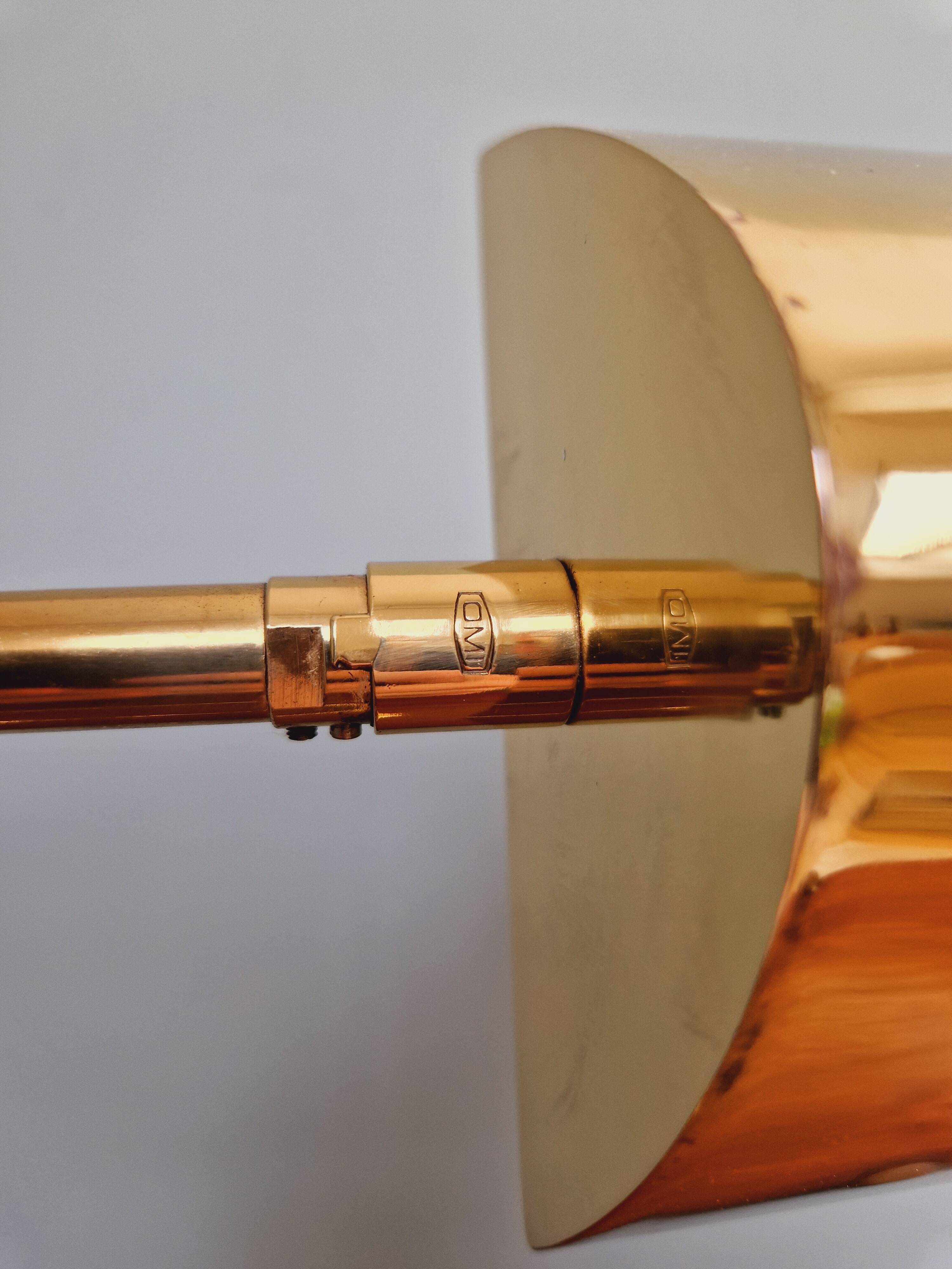 Grande lampe de bureau en laiton, Cosack Leuchten, années 70