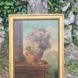 Tableau nature morte peinture sur bois