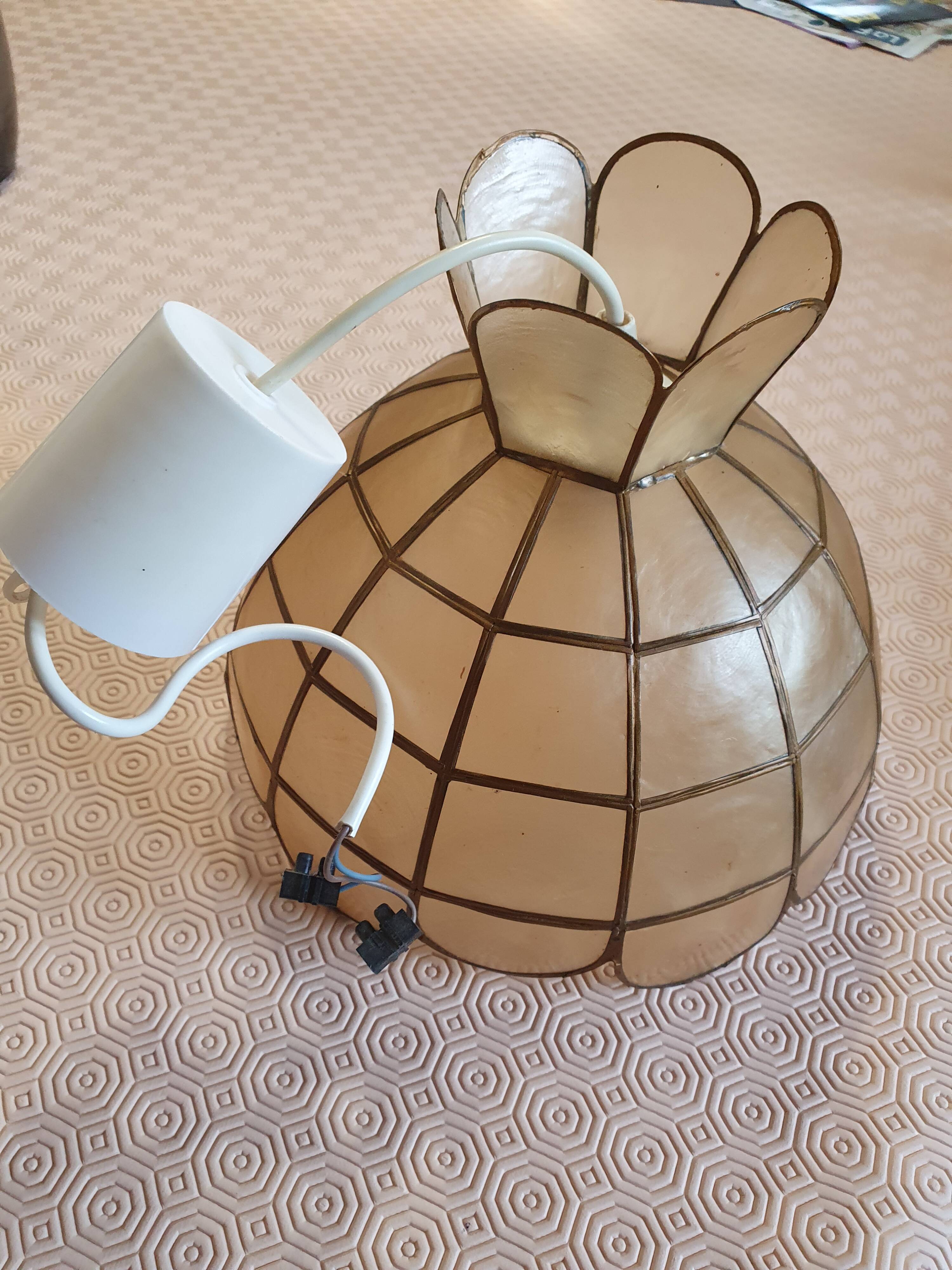 mother-of-pearl and brass suspension