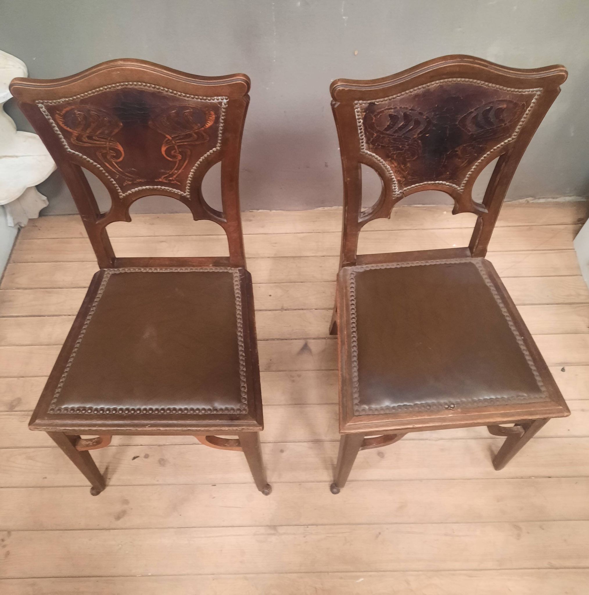 Pair of Art Nouveau chairs