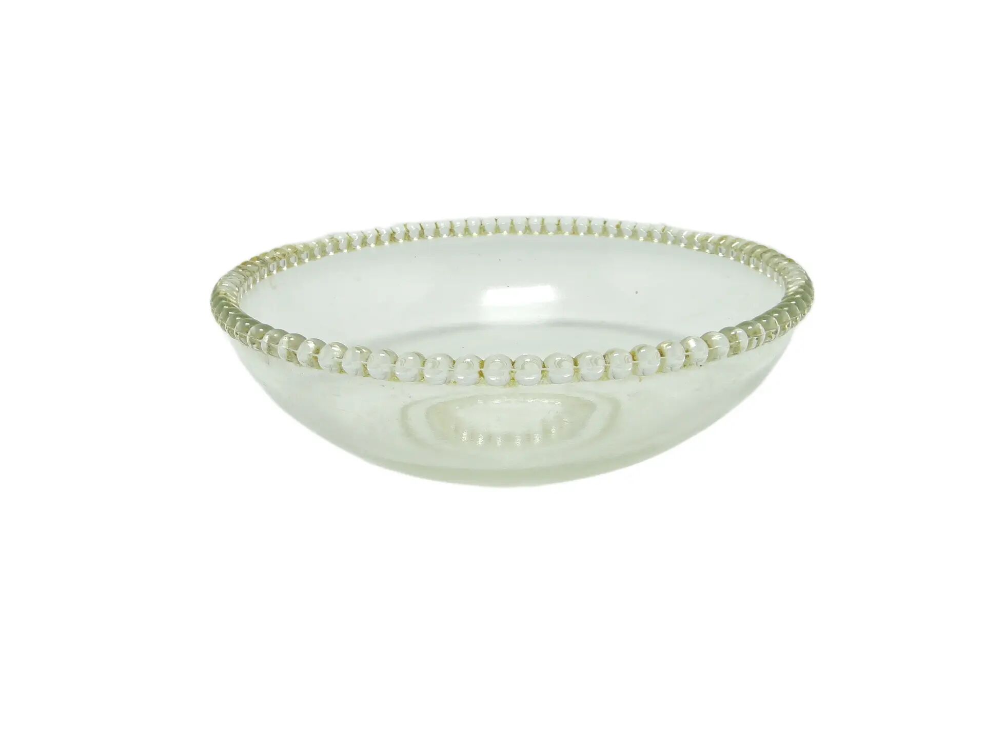 Mid-century modern centerpiece, transparent glass, Poland, 1970s.