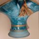 Vintage turquoise decorative vase – Mediterranean artisanal earthenware