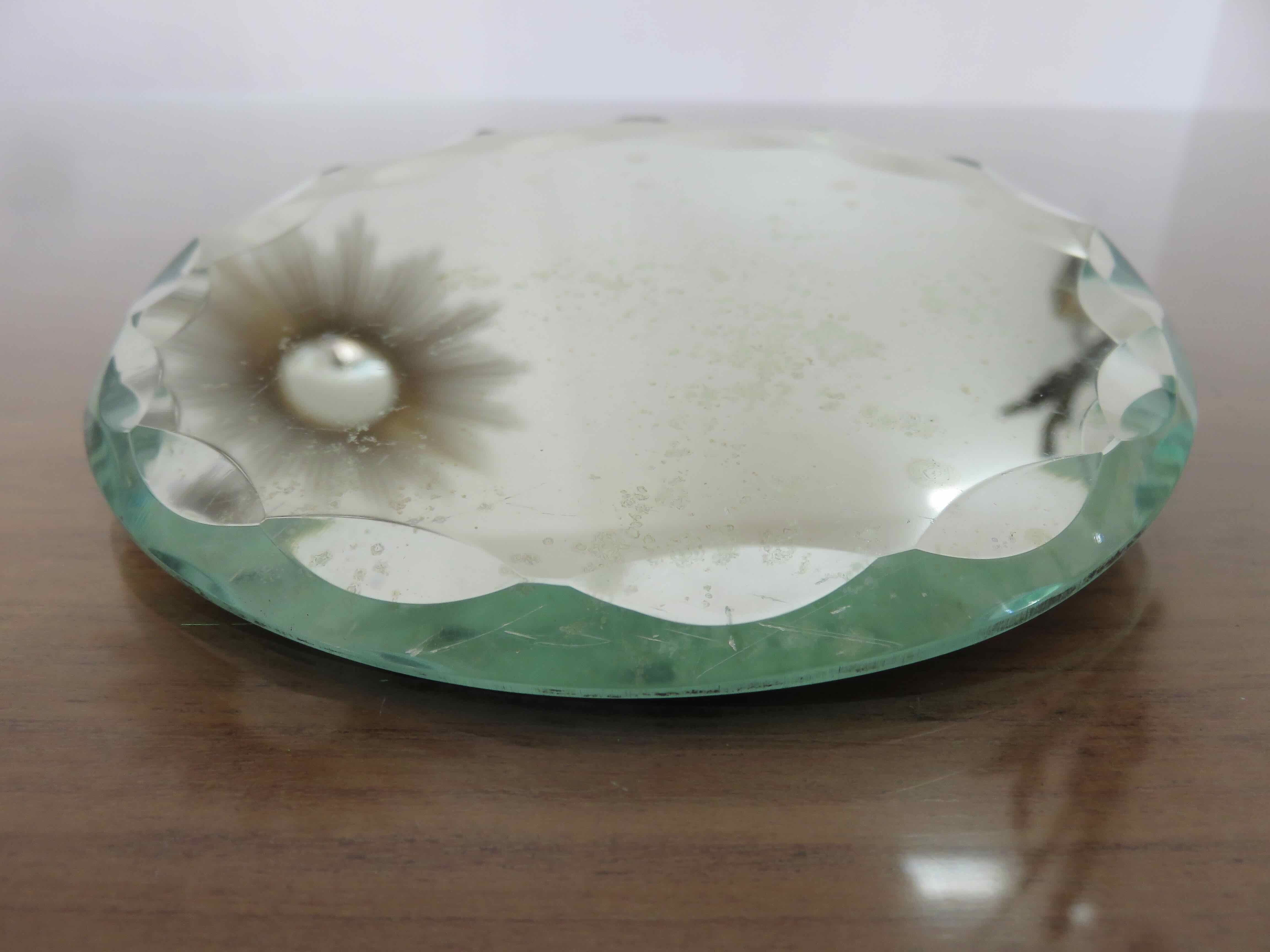Set of 6 small antique mirrors beveled art Deco to pose