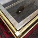 Table basse laiton imitation bambou