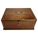 Biedermeier Box in Walnut on Oak, South Germany, 1850
