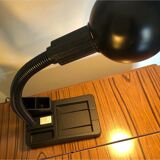 Black table lamp with compartments