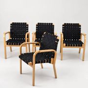 Model 45 Lounge Chairs by Alvar Aalto for Artek, 1970s, Set of 4