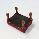 Red Art Deco stool Ca.1930