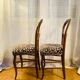 Chaises Louis Philippe en noyer époque XIXe, tapissées à neuf