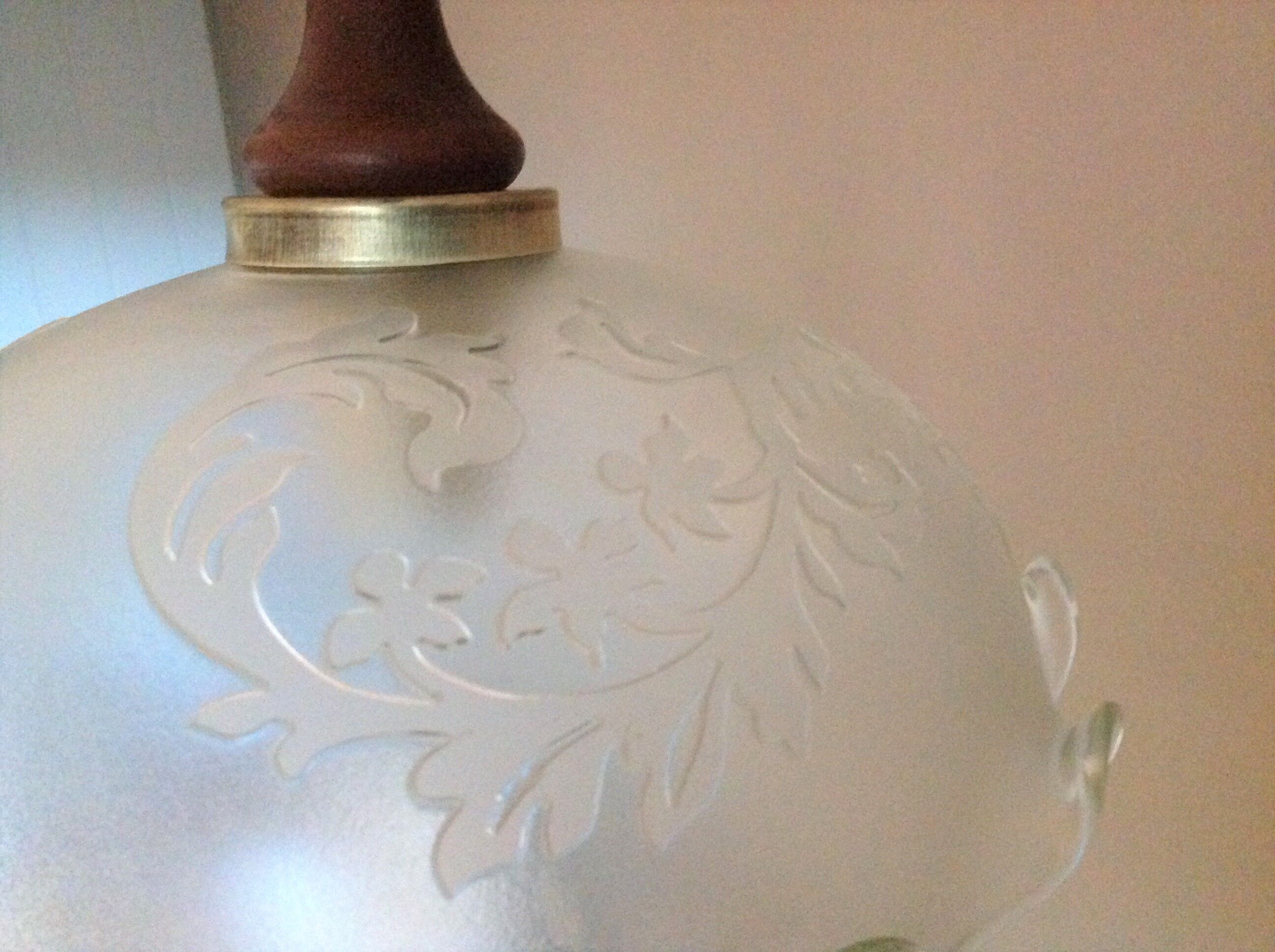 Art deco art style depoli glass hanging