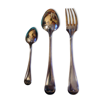 12-place silver-white metal cutlery set 85