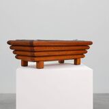 Rectangular Art Deco planter in wood, France 1920