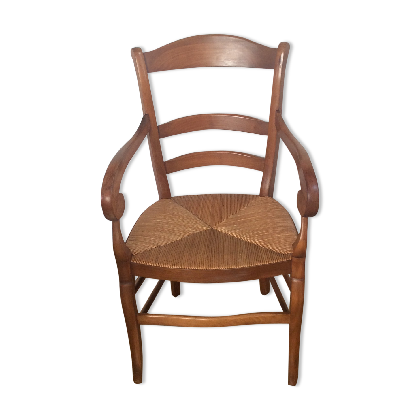 Straw seated chair