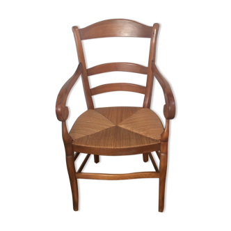 Straw seated chair