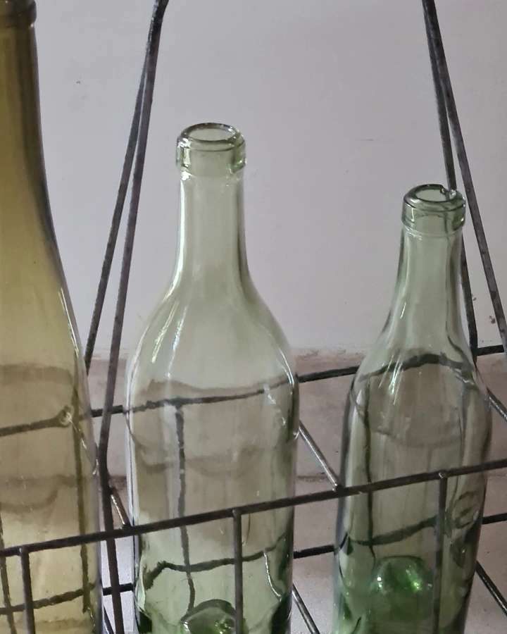 Old metal bottle holder