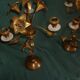 Paire de candélabres bronze laiton XIX