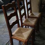 3 solid oak Paillé chairs