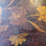 Louis xv louis xvi transitional style pedestal table in walnut marquetry
