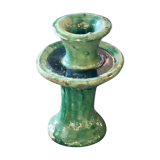 Tamegroute candlestick candlestick green glazed ceramic S H15 cm