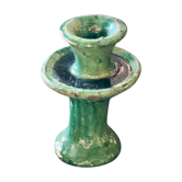 Tamegroute candlestick candlestick green glazed ceramic S H15 cm