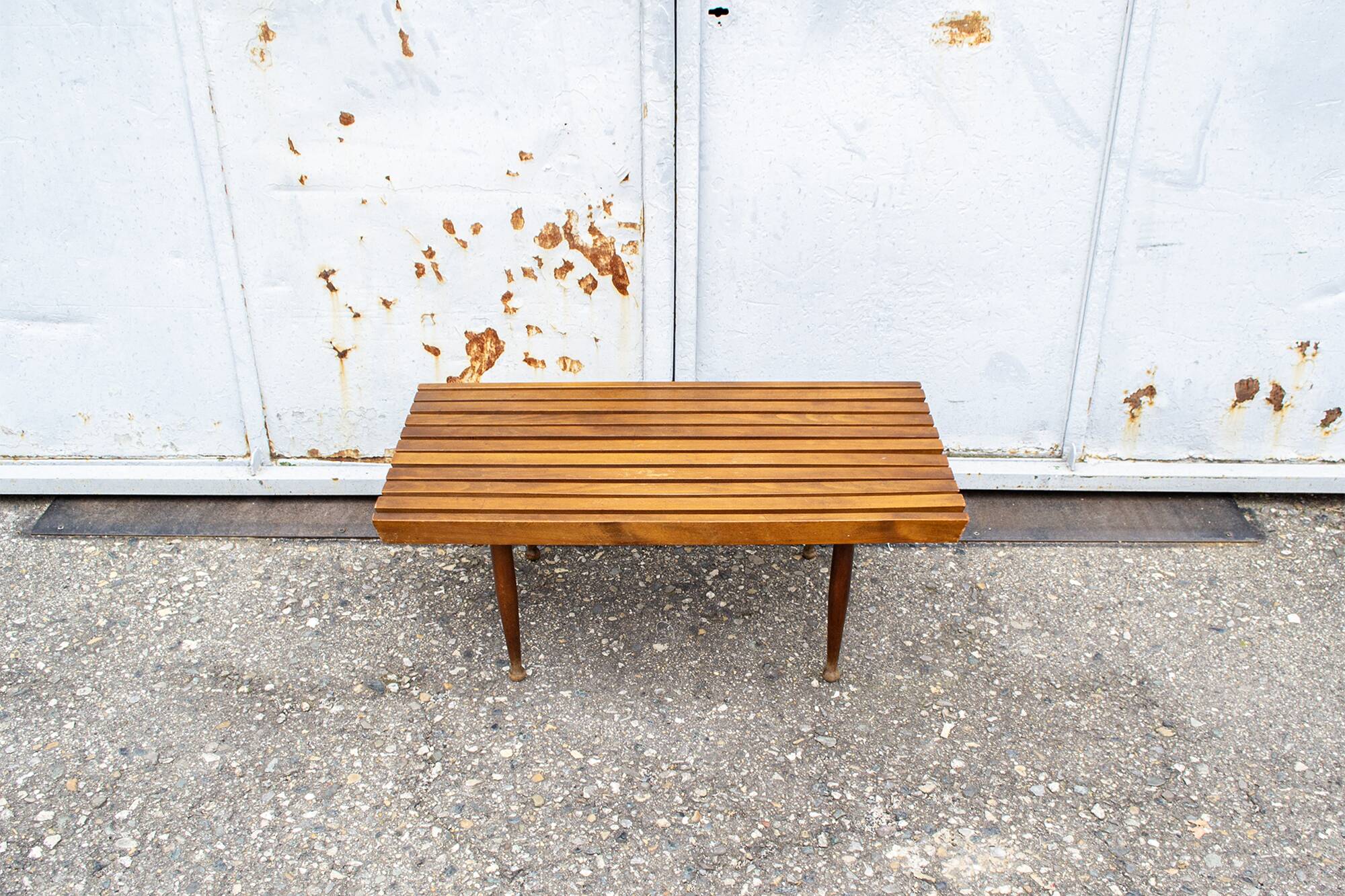 Italian Wooden Bench, 1950s