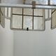 Suspension vintage, métal laqué blanc et nacre, France, 1980