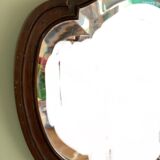 Old mahogany mirror, beveled glass, 43x40cm