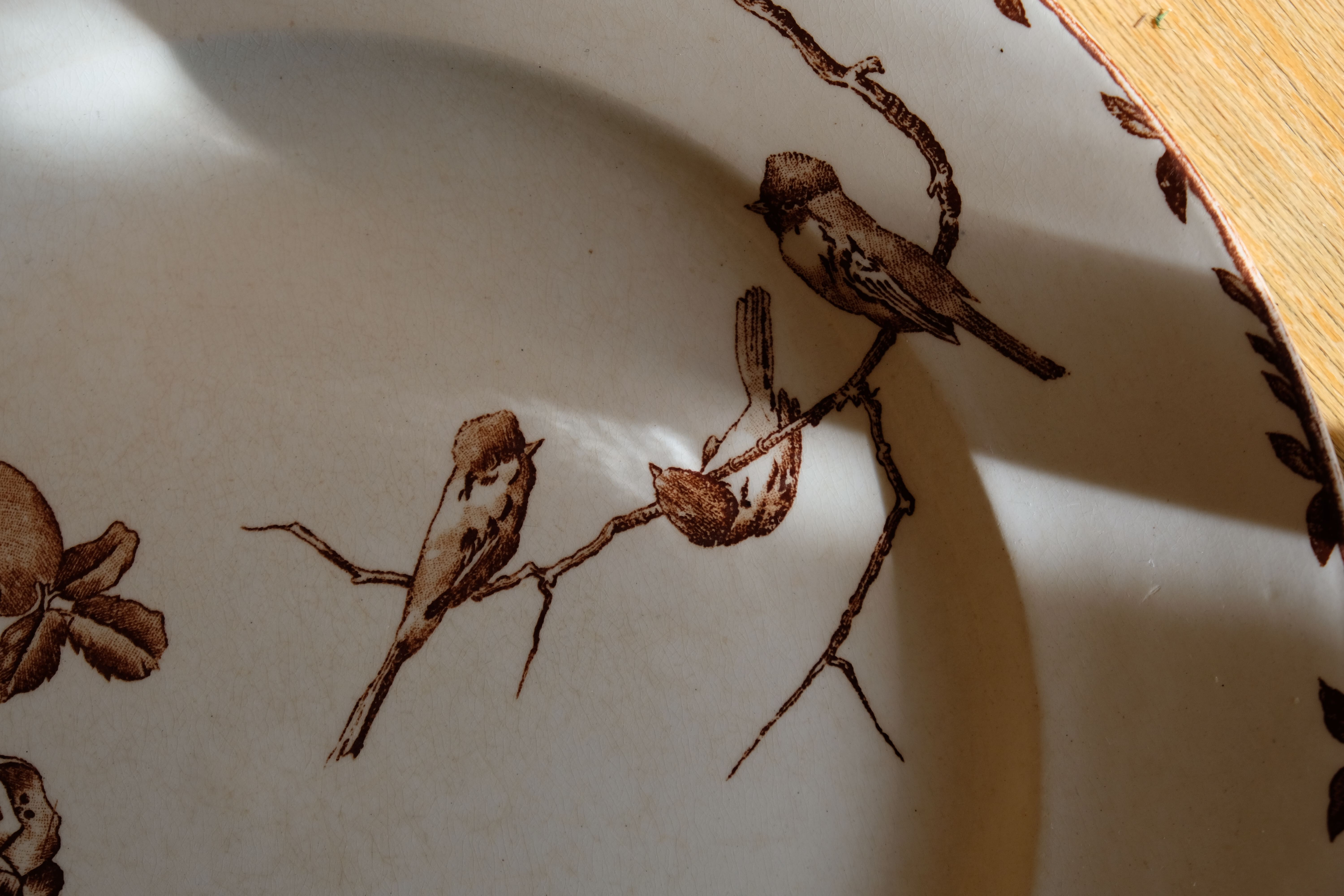 Antique plate model Oxford brown, HB - Co. Choisy-le-Roy , 1900s