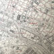 Old cardboard map of Paris - 3rd and 4th Arrondissement